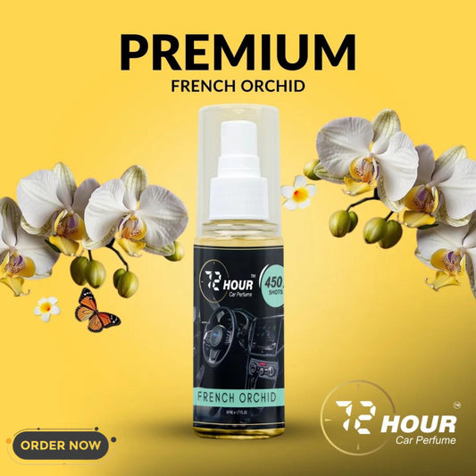 72Hour™ TOP SELLING FRENCH ORCHID Car Perfume 50ml Limited Offer (Multipurpose)