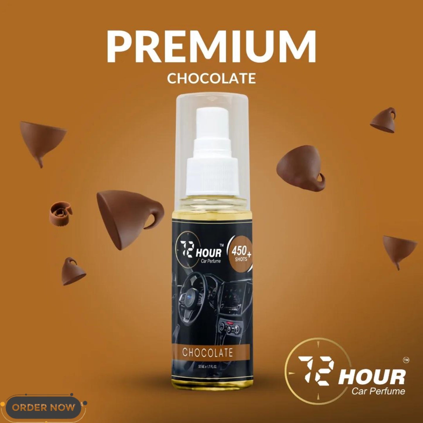 72Hour™ CHOCOLATE Car Perfume 50ml Limited Offer (Multipurpose)